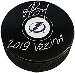 ANDREI VASILEVSKIY potpisao Tampa munja Pak - 2019 Vezina natpis-autograme NHL Paks