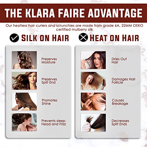 Klara Faire uvijač za kosu bez topline - tanka traka za kosu bez topline za kratku kosu | traka