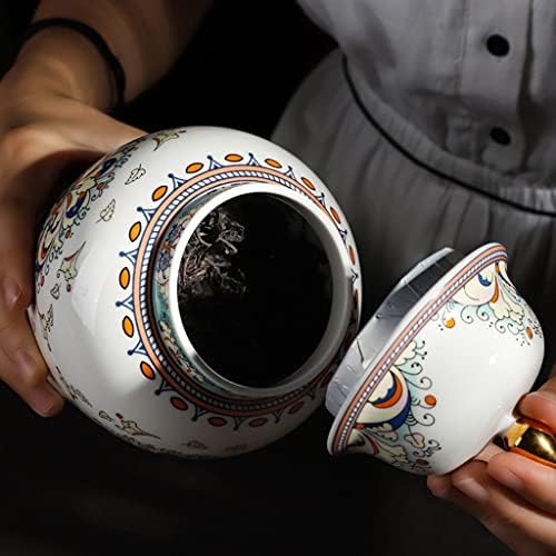 Keramički đumbir Jar Vase, moderna kineska emajla porculan jar vaza sa poklopcem, spremište čajnog
