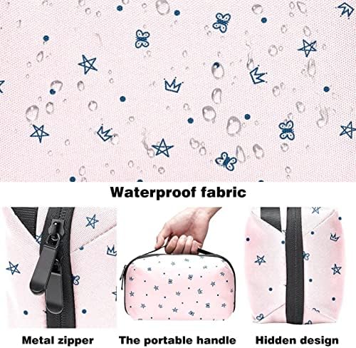 Kozmetička torba za žene, preslatke prostrane vodootporne torbe za šminkanje Travel Princess Crown Pink Toiletry