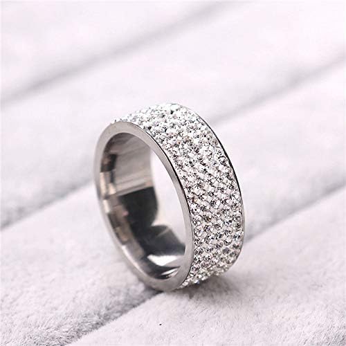 Koleso 8mm CZ prsten za žene i muškarce Full Pave CZ kristalno personalizirani prsten prilagodite prsten ugravirani prsten-29382