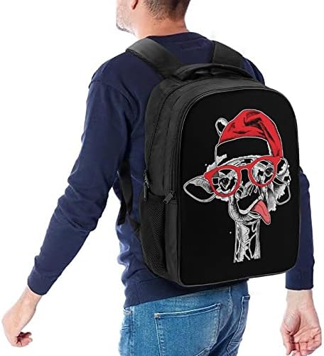 Funny Božić žirafa Travel ruksak estetski Bookbag Heavy Daypacks ramena Radna torba za muškarce