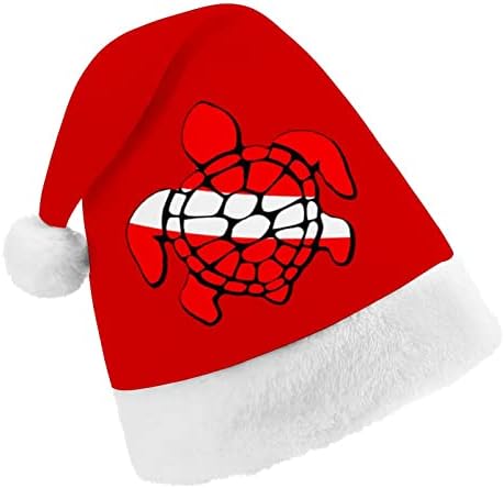 Morska kornjača Ronilačka Zastava Božić Santa šešir za crveni Božić kapa Holiday Favors Nova Godina