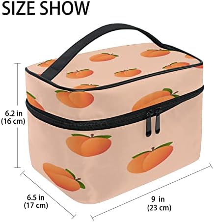 TropicalLife kozmetičke vrećice za žene djevojke slatka breskva uzorka šminka velika patentna kozmetička torba