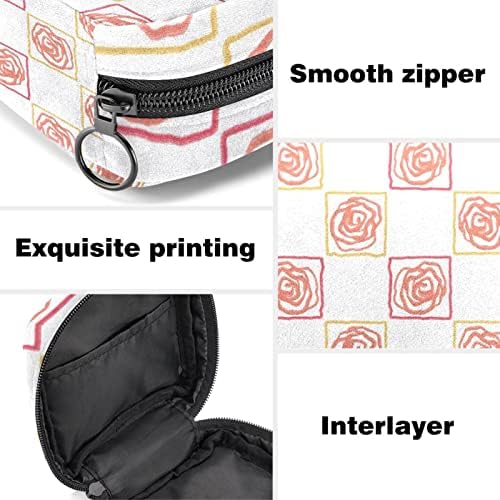Checkerboard Rose sanitarne vrećice za pohranu salveta Prijenosni period Komplet torbe za torbu za period