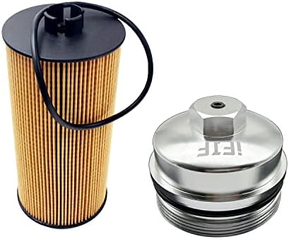 IFJF FL Filter za ulje i EC781 Zamjena poklopca za F250 F350 F450 F550 PowerStroke 6.0l / 6.4L 2003-2010 Izlet 2003-2005 6.0l anodizirani kapice za anodizirani kapice