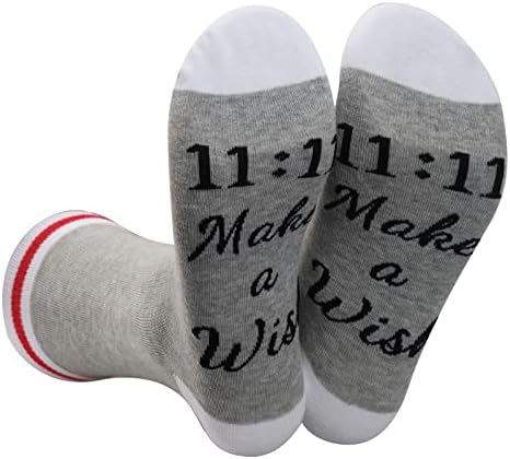 PWHAOO 1 par čarapa za želju 11: 11 napravite duhovni poklon čarapa za ljubavnika želja