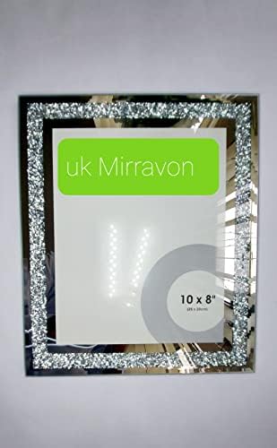 UK.MIRRAVON Srušeni kristali Foto okvir Srebrni zrcali zdrobljeni dragulj Crystal Diamante Frame