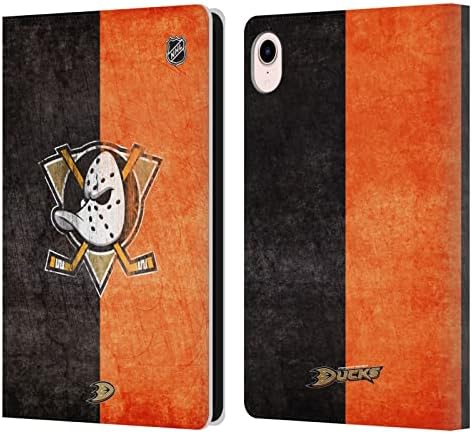 Dizajni za glavu službeno licencirani NHL poluvrijeme Anaheim patke kožne knjige novčanik kućišta Kompatibilan sa Apple iPad Mini