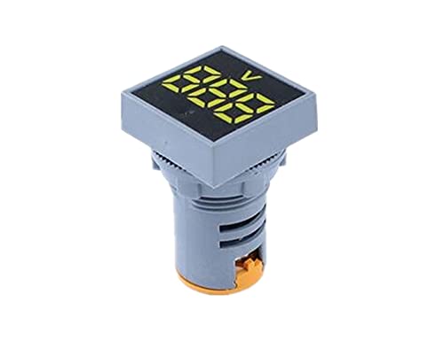 DJDLFA 22mm Mini digitalni voltmetar Square AC 20-500V voltni napon ispitivač metra LED lampica LED lampica