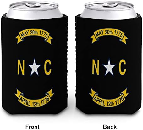 Kafa državna zastava Sjeverne Karoline Logo za višekratnu upotrebu šolja za višekratnu upotrebu izolovani držač šoljica od ledene kafe sa slatkim uzorkom za držač šoljica za topla hladna pića