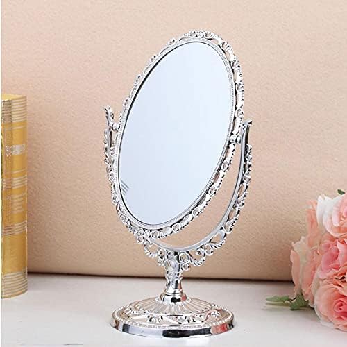 FXLYMR Desktop ogledalo za šminkanje ogledalo za ljepotu prijenosno ogledalo za ispraznost sa elipsom,