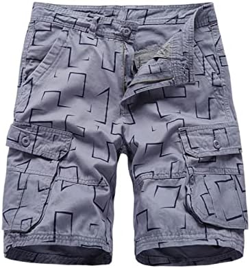 Badhub muške hlače za teretna šarga na otvorenom, lagane rasteznite pamučne kratke hlače sa više bočnih džepova
