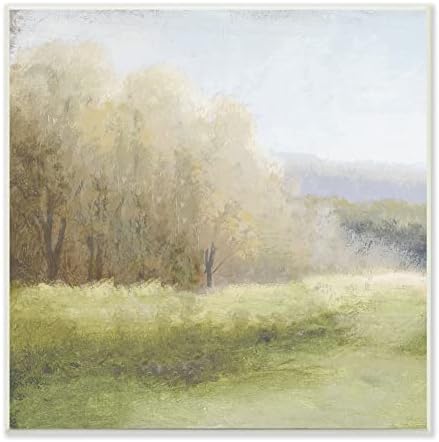 Stupell Industries Misty Trees mirna sela meka četka Impresionistička slika, dizajn Michael Macron