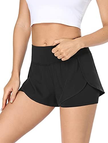 Workout Athletic Teretana joga kratke hlače za žene Brzo suhi visoki stručni kratke hlače sa džepovima