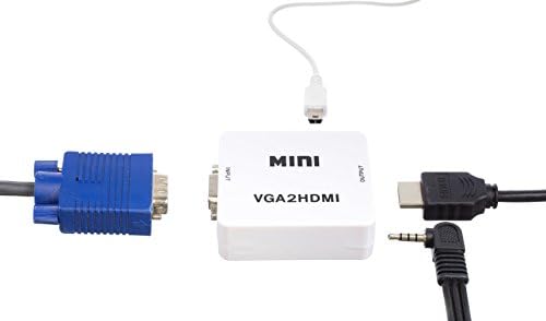 Cimple Co VGA do HDMI pretvarača - pretvorite VGA u HDMI sa audio video priključkom za pretvorku sa HDMI kablom za HDTV / PC / laptop -