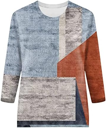 Ženska majica Ležerne prilike i jeseni modni ispisani labavi majica Srednja dužina 3/4 rukava bluza