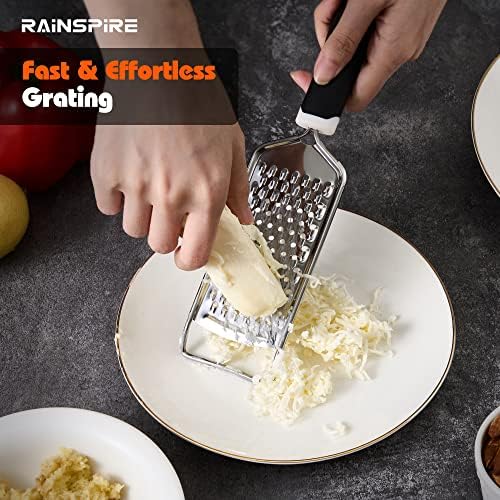 Rainspire profesionalni rende za sir za kuhinjski nehrđajući čelik ručni, metalni limunski Zester