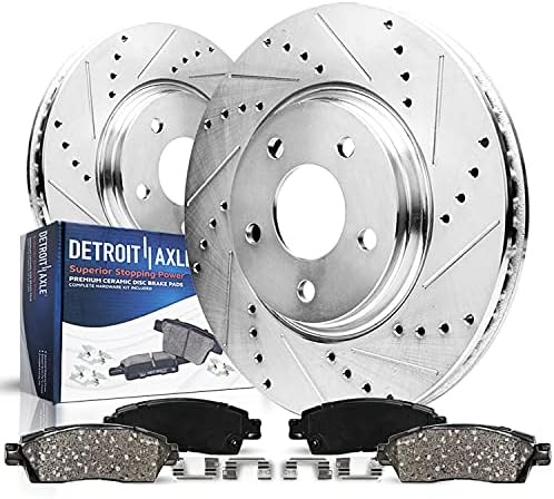 Detroit osovina - prednji izbušeni i prorezni disk Rotori + zamena keramičkih kočnih jastučića za