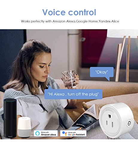 Smart Plug, Alexa Smart utikač Rad s Alexa, Google Assistant & IFTTT, Smart Outlet sa tajmerom