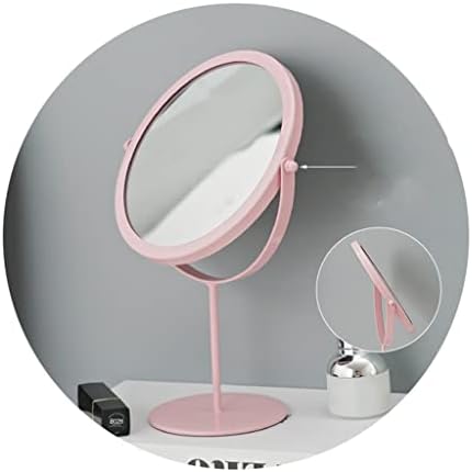 N / A Metal Dekorativno Ogledalo Dame Desktop Ogledalo Za Šminkanje Craft Stereo Kućni Dekor Dodatna Oprema (Boja: Roze, Veličina