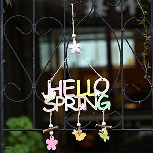 PRETYZOOM domaći ukrasi drveni Uskršnji viseći ukras sa slovnim oznakama za uskršnje proljeće Zanatsko proljeće