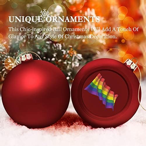 Gay Pride mašući zastavom Božić Ornamenti lopte Božić drvo kugle visi Baubles za Božić Party ukras zalihe