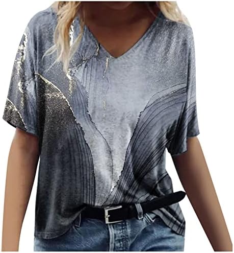 Ljetni vrhovi za žene trendi T-Shirt kratki rukav Print labavi Top modni Plus Size majice udobne prolećne bluze tunika