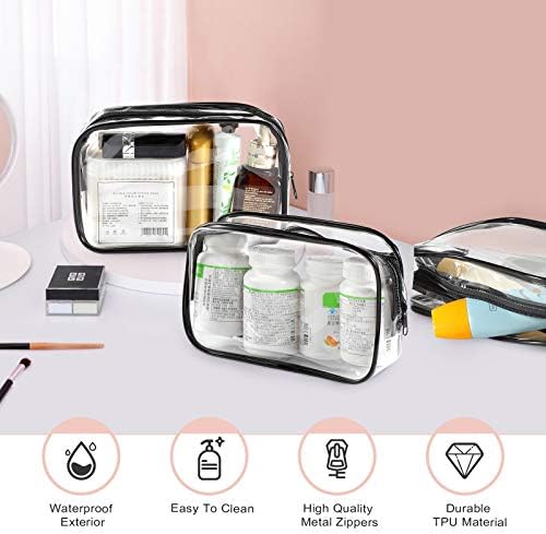 Weewooday 12 komada Clear Cosmetics Bag PVC patentnim zatvaračem Clear Toiletry torbica za nošenje