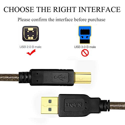USB kabel pisača 10 stopa, USB 2.0 Tip kabl za skener pisača u mužjaku, USB kabl iz računara