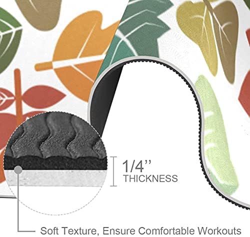 Siebzeh ostavlja ikone uzoraka Premium Thick Yoga Mat Eco Friendly Rubber Health & amp; fitnes neklizajuća