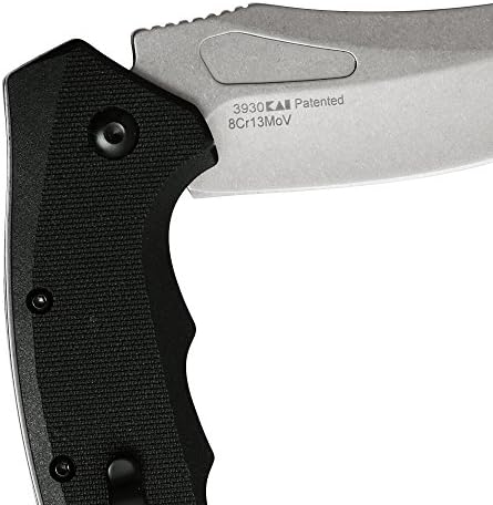 Kershaw Flitch Pocket nož Modificirana oštrica od kapljica SpeedSafe Pomoću otvaranja, reverzibilni duboki nosač džepa, najlonska ručka napunjena staklom i čvrsta brava za sigurnost; 4,7 oz, crna