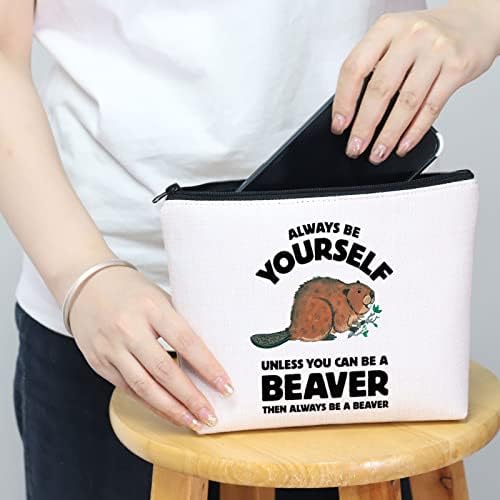 Beaver Lover poklon Beaver kozmetička torba za šminkanje Beaver Makeup zipper torbica torba za žene djevojke