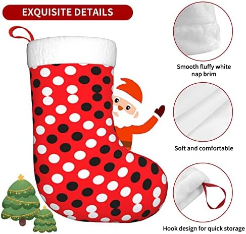 Crvena bijela polka dotpersonalizirana božićne čarape za kućni odmor Božićni ukrasi za zabavu