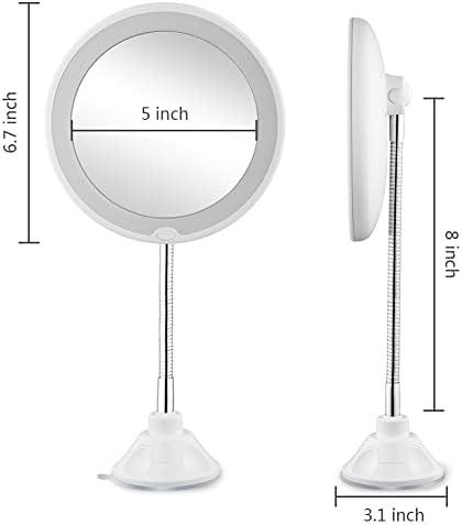 5x ogledalo za uvećanje sa svetlim ogledalom za šminkanje sa svetlima LED osvetljeno ogledalo za šminkanje toaletno
