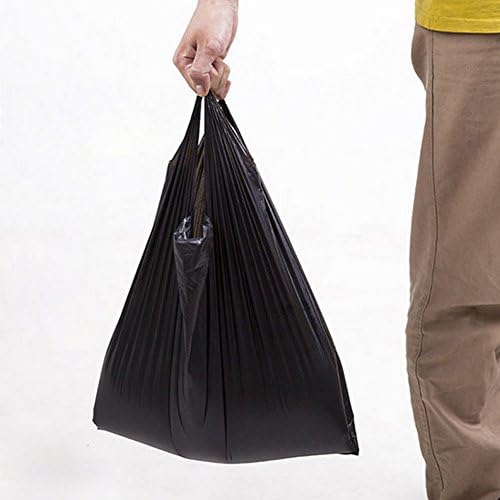 Jednokratna torba za smeće Crne jednokratne vrećice za jednokratnu upotrebu sa prikladnim ručicama, kantu za kante, trajna vreća za smeće