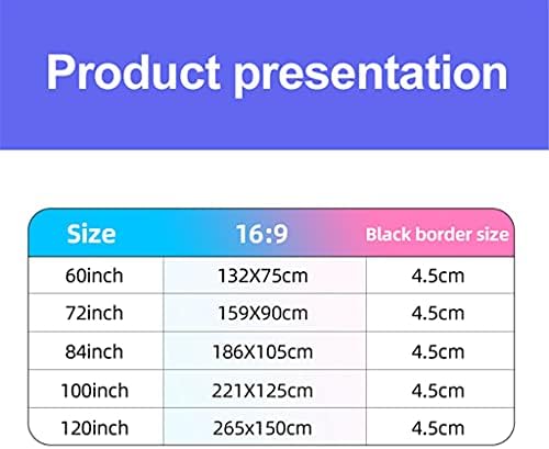 Sxyltnx 16: 9 projektor Jednostavan prenosni sklopivi 84 100 120 inčni vanjski kućni ktv Office 3D HD projekcijski