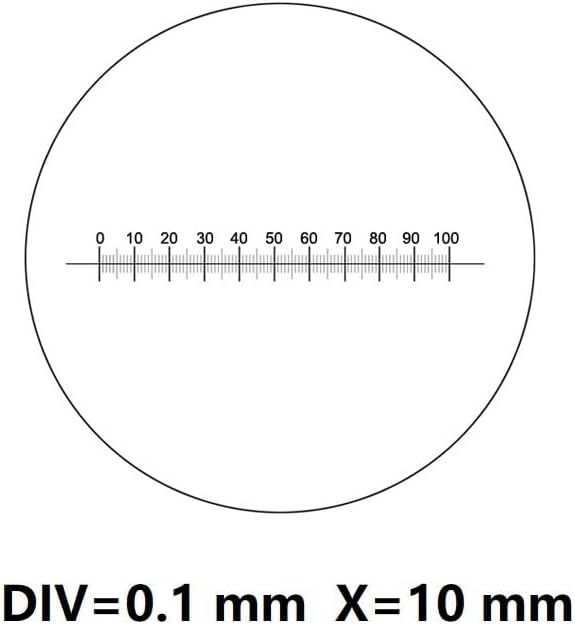 Adapter za mikroskop X=10 skala ravnalo okular mikrometar DIV 0,1 Mm mikrometar za mikroskopski mikrometar