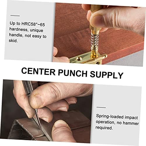 Doitool 2kom Centar Punch mašinski alati univerzalni alati prozorski razbijač univerzalni alat za mašinsku oprugu Pin Punch oprugom Punch Centar Punch uređaj Centar Punch sa