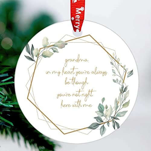 2021 Božić keramički Ornament, baka Božićni Ornament, baka poklon za Božić, Božić 2021 Ornament