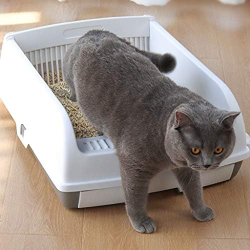 QIAOH automatska kutija za smeće za mačke samočišćenje, laka za rukovanje Nosiljkom za mačke, smanjuje praćenje nosiljke za mačke sa poklopcem