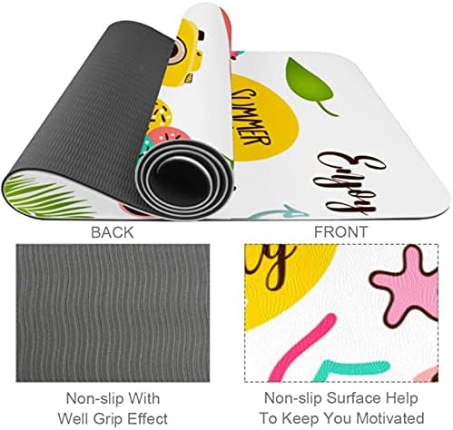 Siebzeh Summer Pattern Travel Premium Thick Yoga Mat Eco Friendly Rubber Health & amp; fitnes non Slip Mat za