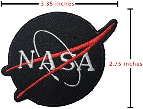 Kanin Nasa Black Patch izvezeno željezo na zakrpama Space Patch seveo na službenim logotipom zastepene