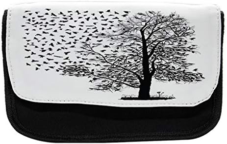 Lunarable Raven pernica, staro drvo sa Jatom ptica, torba za olovku od tkanine sa dvostrukim