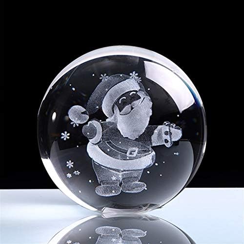Wcpjyzq 60mm / 80mm 3D Kristalno kuglično staklo ugravirano minijaturno Zemljino model sfera Kristalni