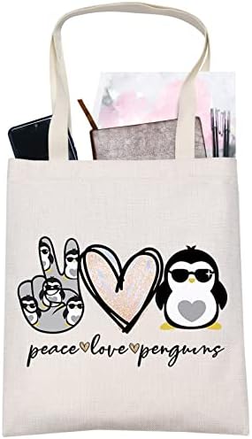 LEVLO Funny Penguins kozmetička torba ljubitelj životinja poklon mir Love Penguins Makeup zipper torbica torba Penguins Lover poklon za žene djevojke