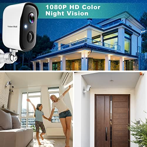 Bežične kamere za kućnu / vanjsku sigurnost, 1080p HD WiFi sigurnosne kamere na baterije bežične vanjske