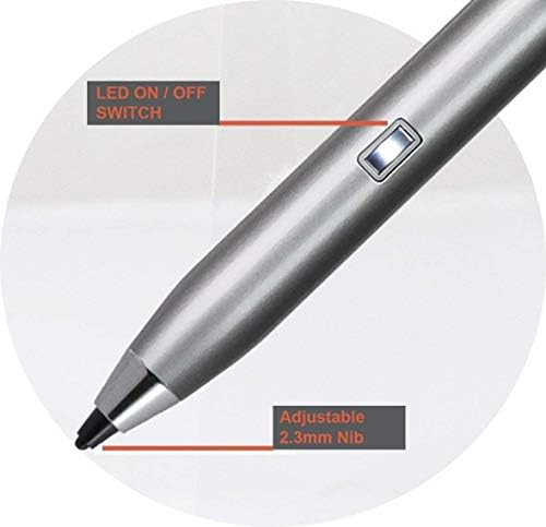 Bronel Silver Mini Fine Point Digital Active Stylus olovka Kompatibilan je s HP Paviljon X360 14-DH0038NA full-HD 14 inčni konvertibilni laptop