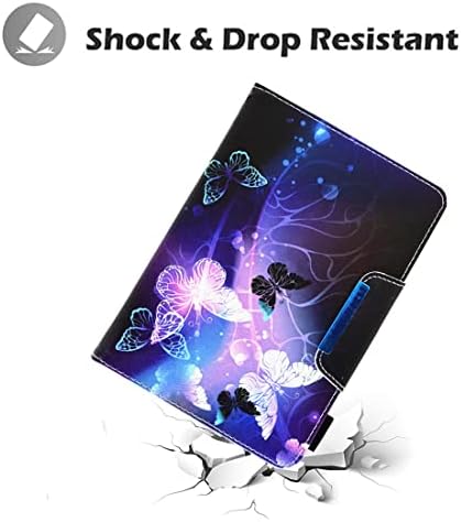 Nannxiebky Universal 10 10.1 Inch Android Tablet Case, Universal Tablet Case Cover for 10 10.1 Inch Tablet, multi-Angle Viewing stand Case for 9.5-10.5 Inch Tablet, Purple Butterfly