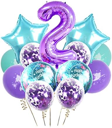 Mermaid baloni za rođendan za djevojke 8. zabava, 40 inčni ljubičasti jumbo broj 8 folija balon,